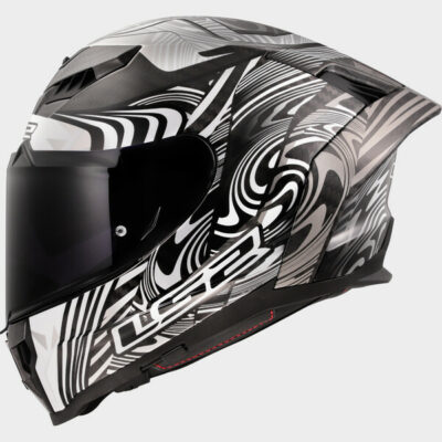 CASCO LS2 DRAGON ENTHUM SILVER