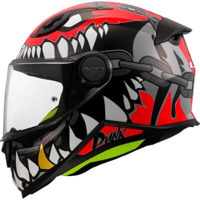 CASCO LS2 FF 812 KID PUNK GRIS ROJO