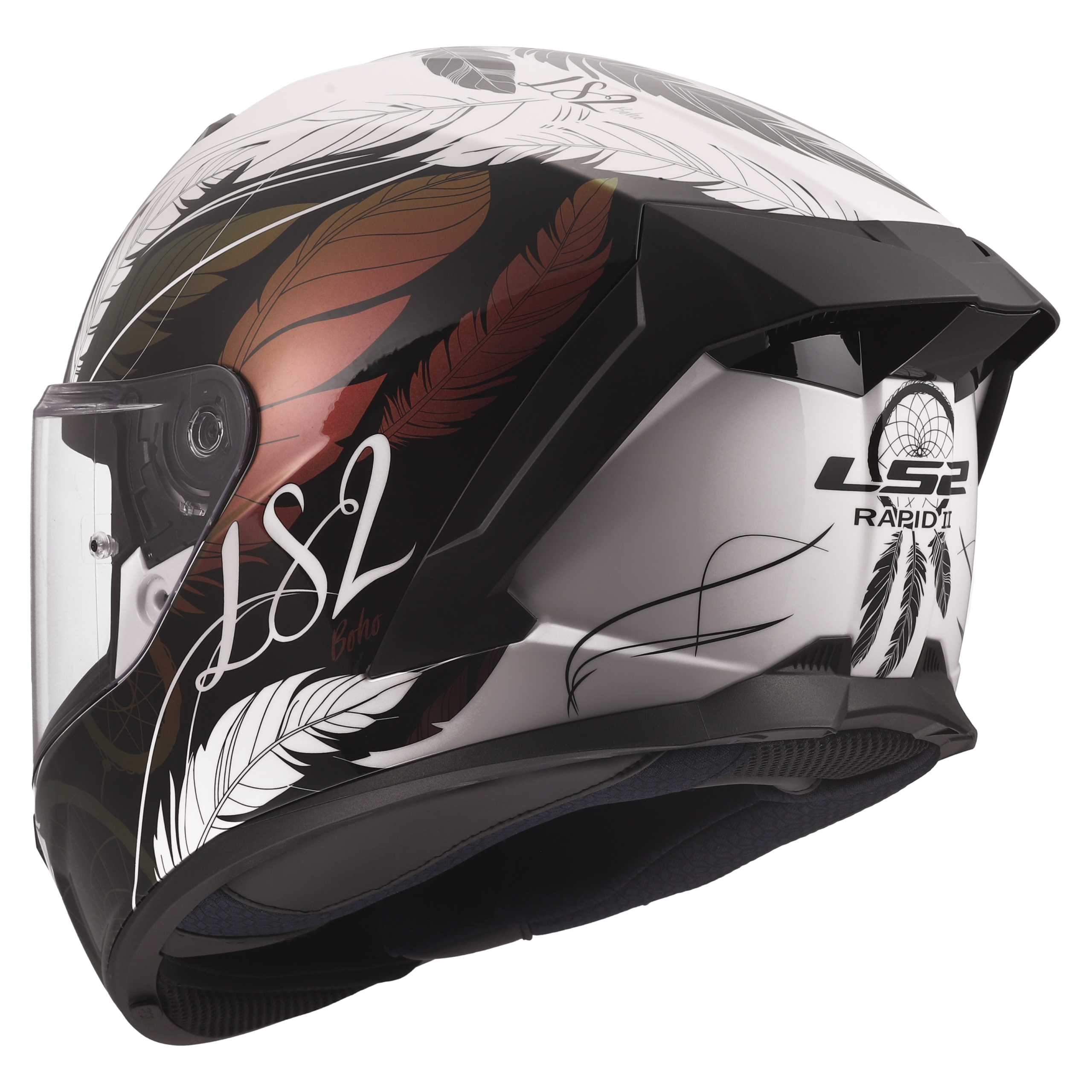 LS2 FF820 RAPID III BOHO WHITE BLACK PINK