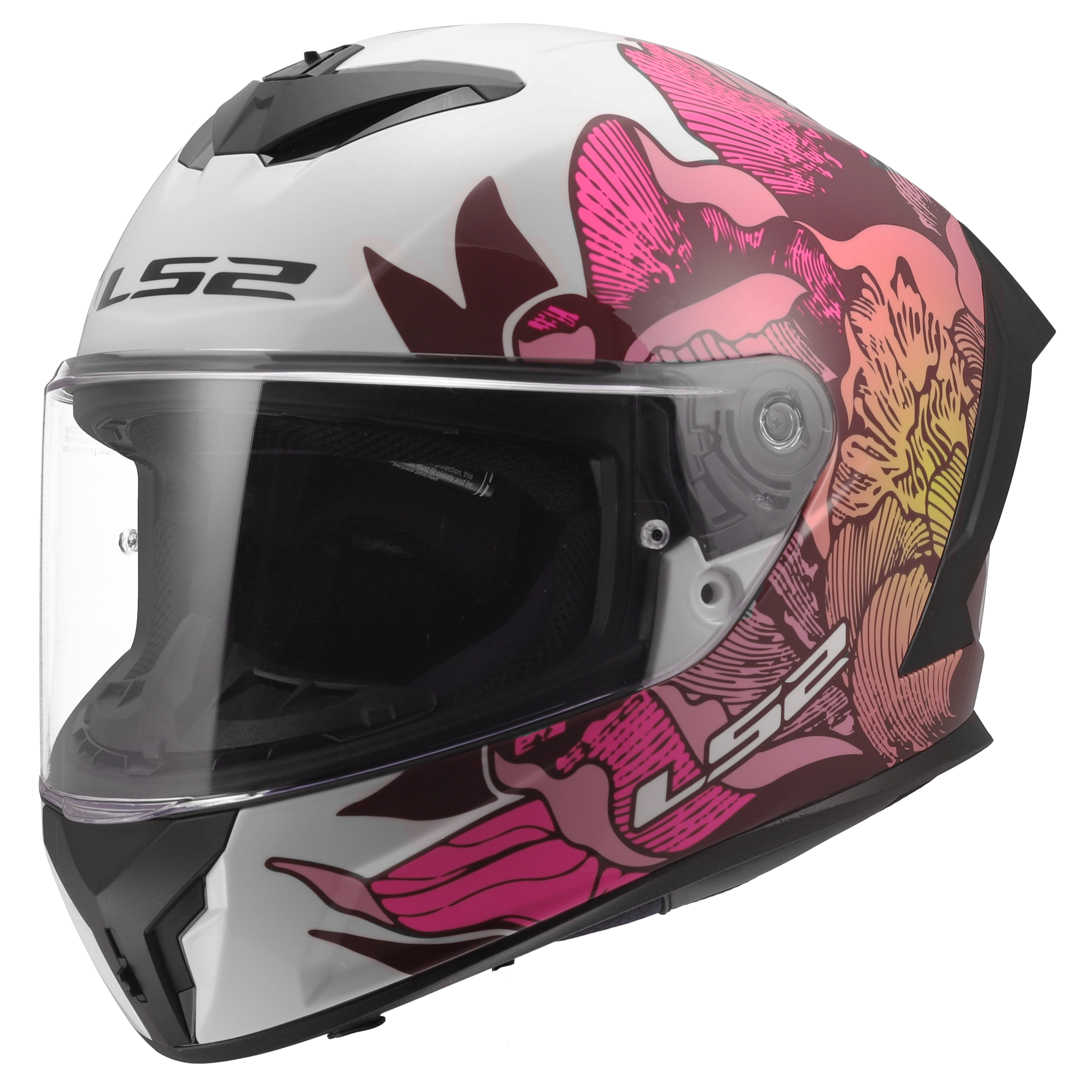 LS2 FF820 RAPID III POPPIES II WHITE PINK