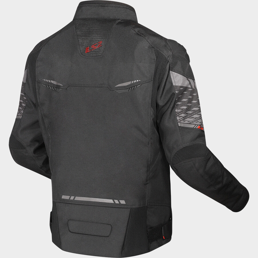 CHAQUETA LS2 APEX NEGRO GRIS OCURO