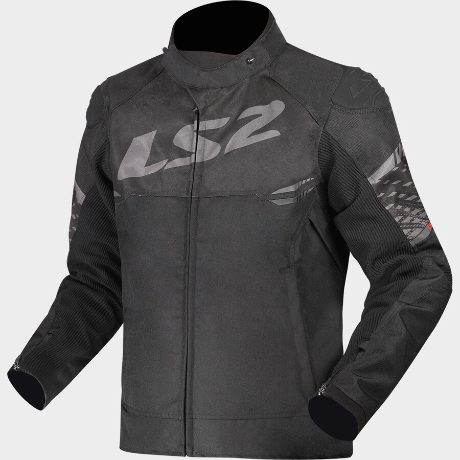 CHAQUETA LS2 APEX NEGRO GRIS OCURO