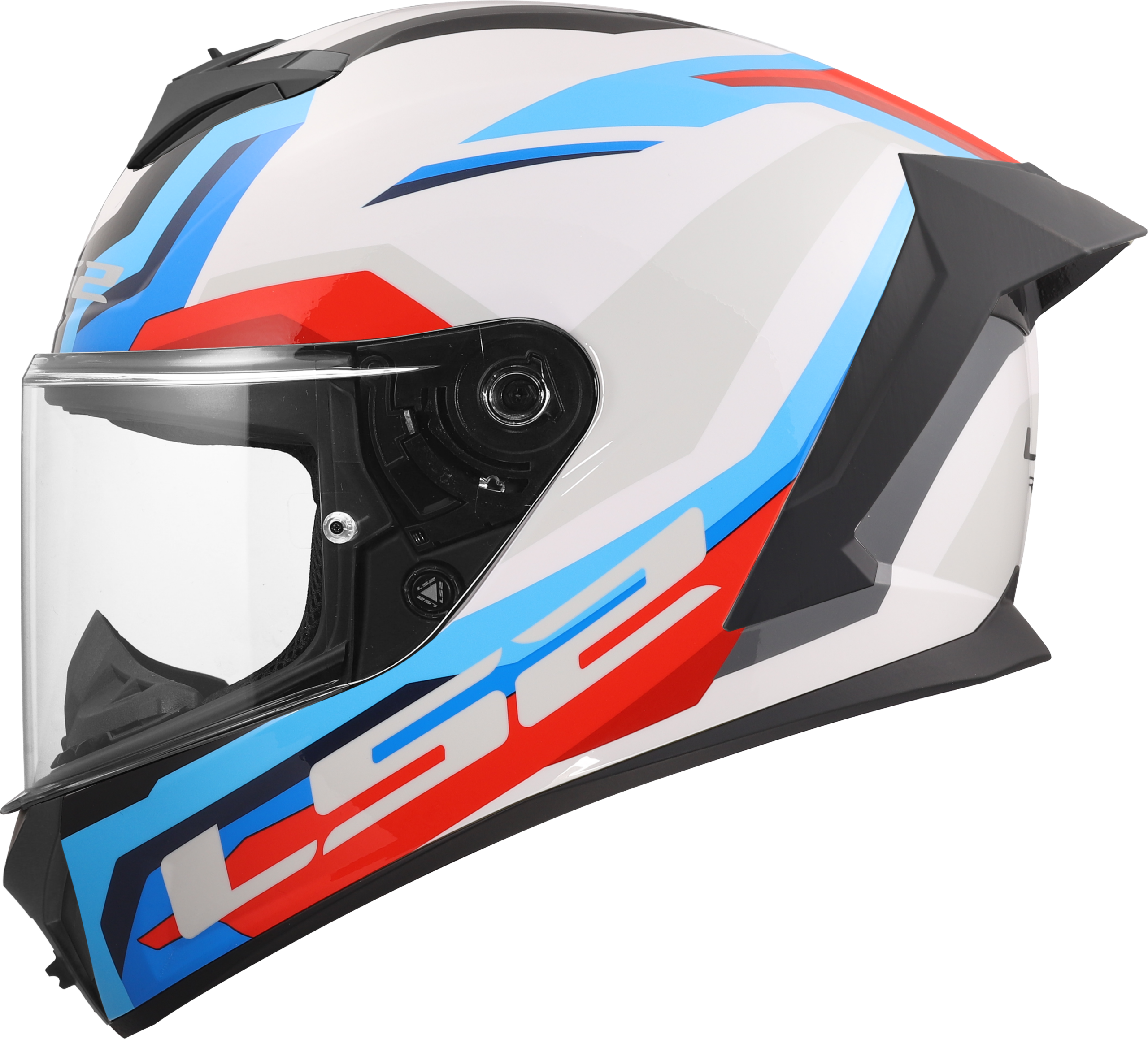 LS2 FF820 RAPID III HYPER WHITE BLUE RED