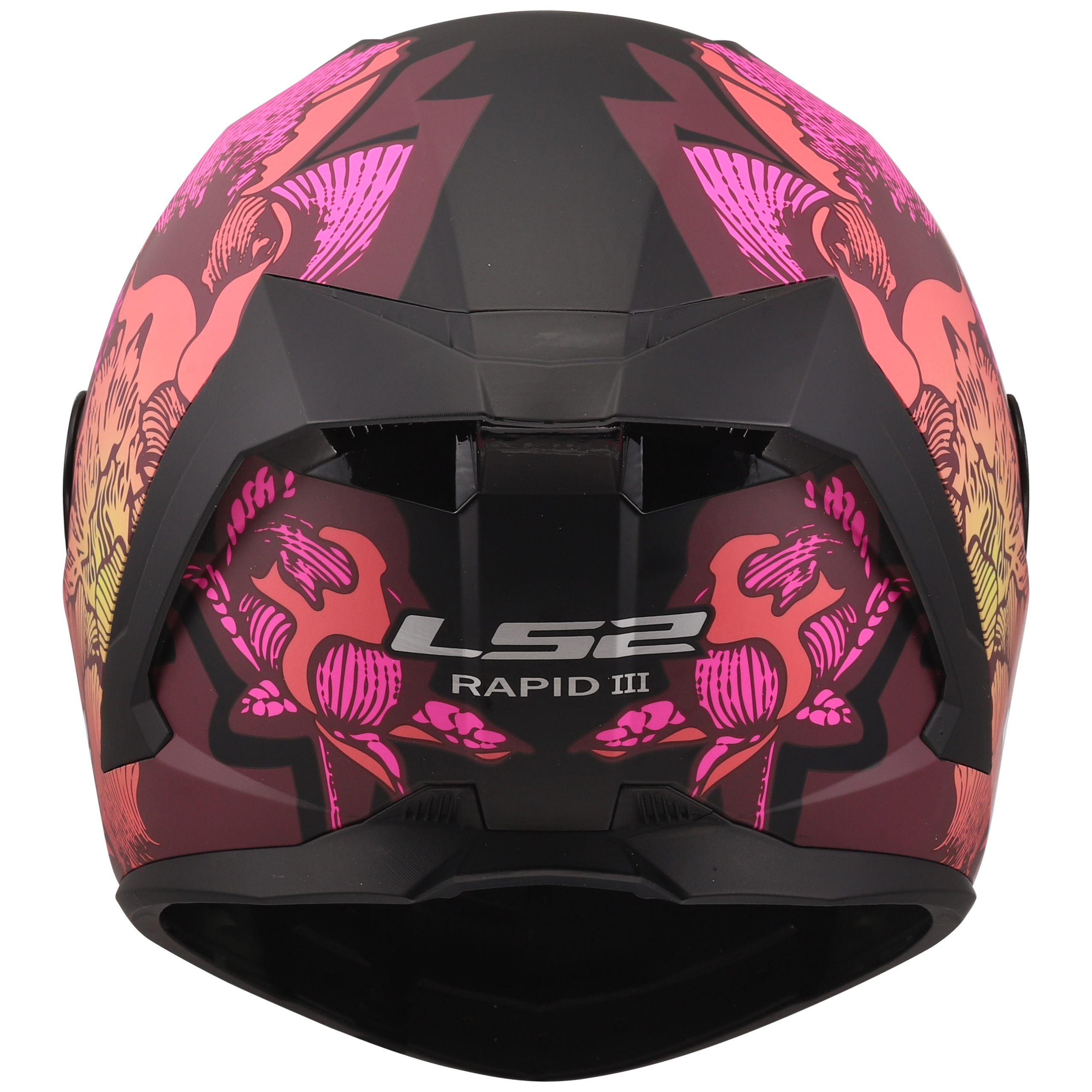 LS2 FF820 RAPID III POPPIES II BLACK PINK
