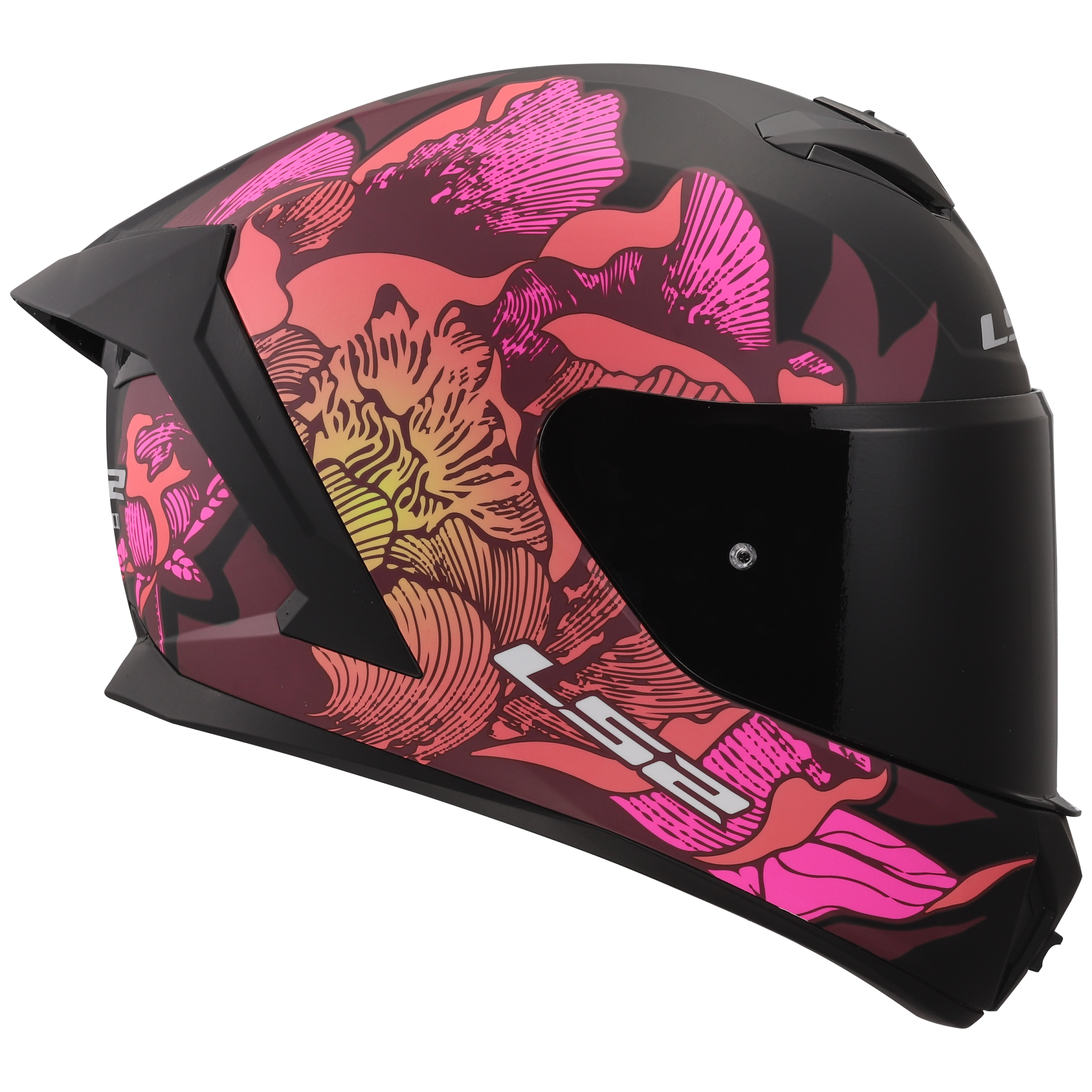 LS2 FF820 RAPID III POPPIES II BLACK PINK