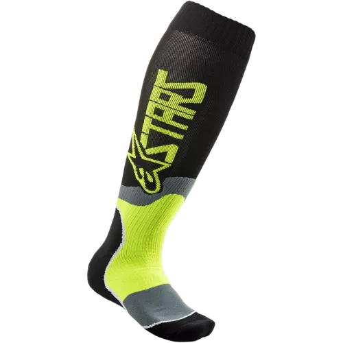 CALCETINES ALPINESTARS MX PLUS-2 NEGRO/FLUOR