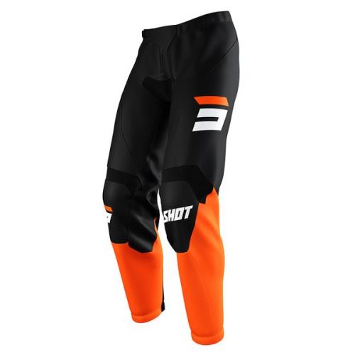 PANTALON SHOT RAW NEGRO-NARANJA