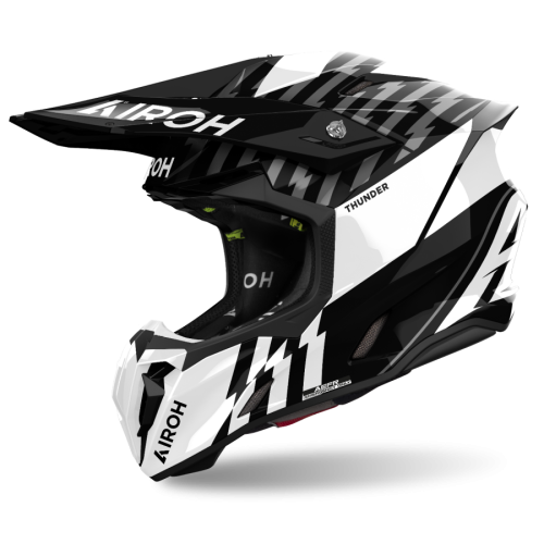 CASCO AIROH TWIST 3.0 THUNDER BLANCO/NEGRO BRILLO
