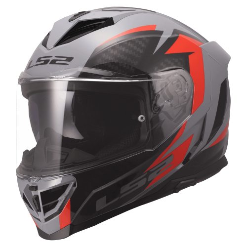 CASCO LS2 FF818 STORM III DYNAMO GRIS ROJO