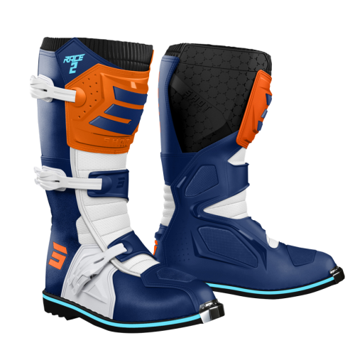 BOTAS SHOT RACE 2 KID AZUL/NARANJA