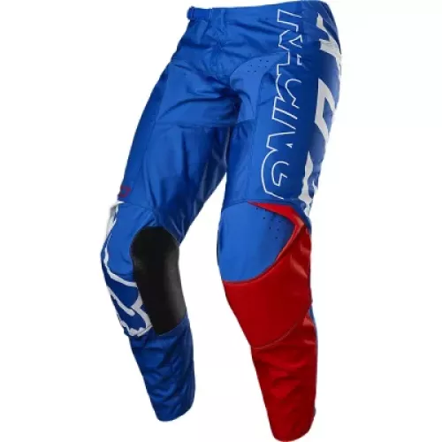 PANTALON FOX 180 SKEW BLANCO/ROJO/AZUL