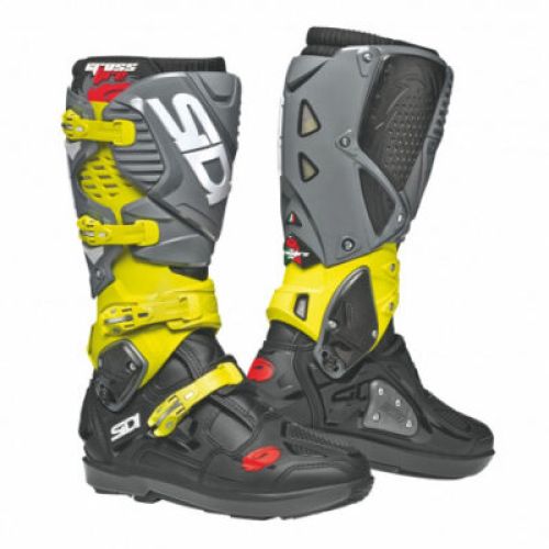 BOTAS SIDI CROSSFIRE-3 SRS NEGRO-AMARILLO-GRIS LE