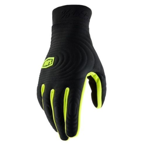 GUANTES 100% BRISKER XTREM NEGRO/FLUOR