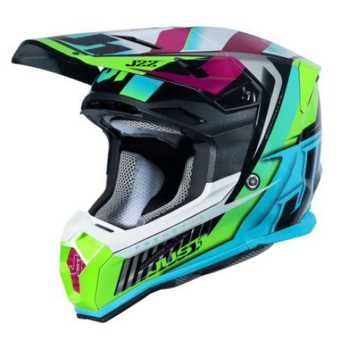 CASCO JUST1 J-22 F FRENETIK NEON LIMA FLUOR NEGRO