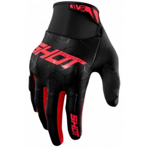 GUANTES SHOT DRIFT SPIDER NEGRO ROJO