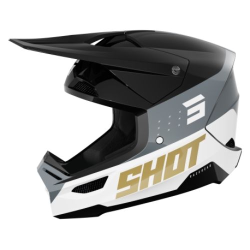 CASCO SHOT FURIOUS LEAGUE NEGRO ORO BRILLO