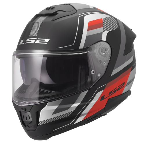 CASCO LS2 FF808 STREAM II VINTAGE NEGRO GRIS ROJO