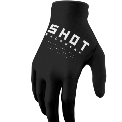 GUANTES SHOT KID RAW NEGROS