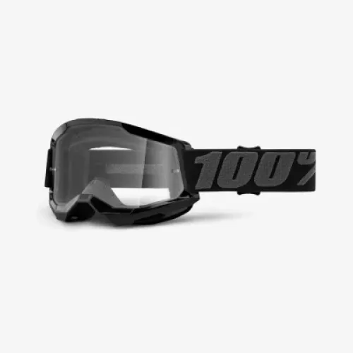GAFAS 100% STRATA 2 M2 BLACK LENTE TRANSPARENTE 22