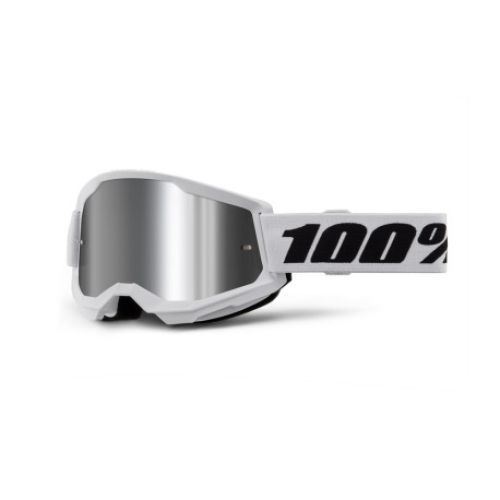 GAFAS 100% STRATA 2 M2 BLANCO LENTE PLATA