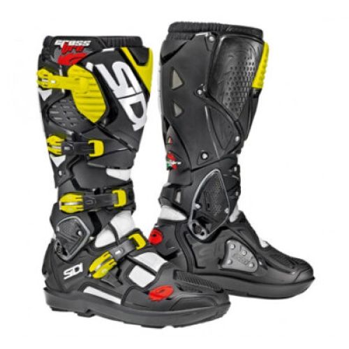 BOTAS SIDI CROSSFIRE-3 SRS BLANCO-NEGRO-AMARILLO