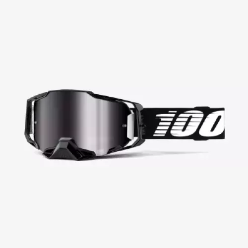 GAFAS 100% ARMEGA BLACK LENTE ESPEJO PLATA