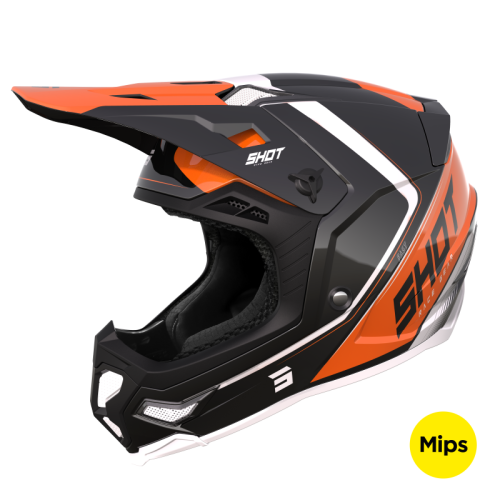 CASCO SHOT CORE FAST NARANJA PERLADO