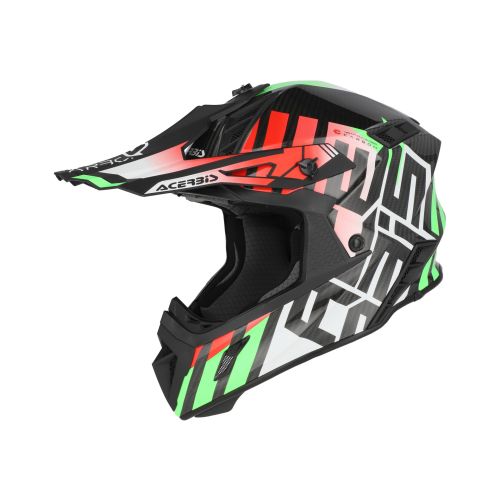 CASCO ACERBIS STEEL CARBON 2206 ROJO VERDE