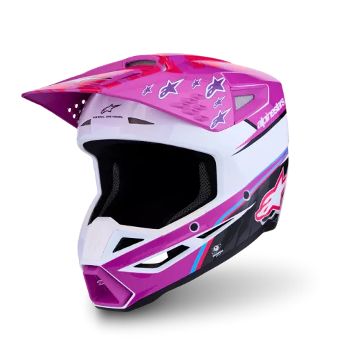 CASCO ALPINESTARS S-M3 FALCON MORADO BLANCO NEGRO