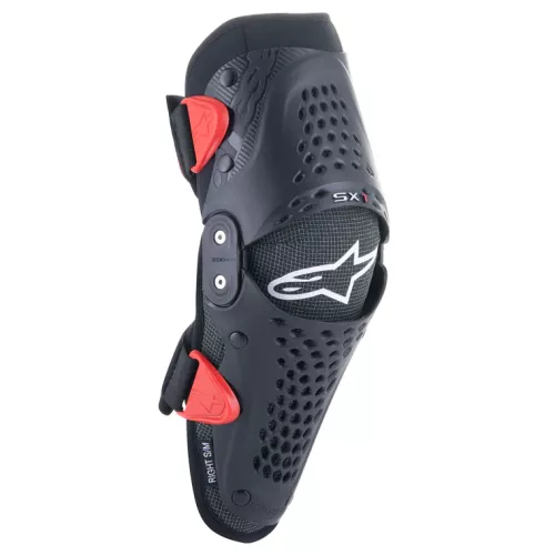 RODILLERAS ALPINESTARS YOUTH SX-1 V2 NEGRO-ROJO