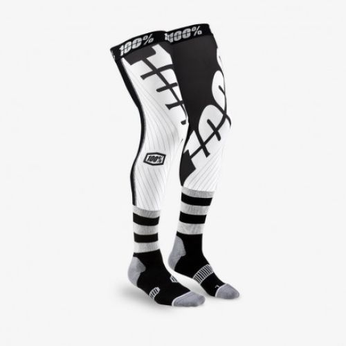 MEDIAS 100% MX REV KNEE BRACE NEGRO/BLANCO