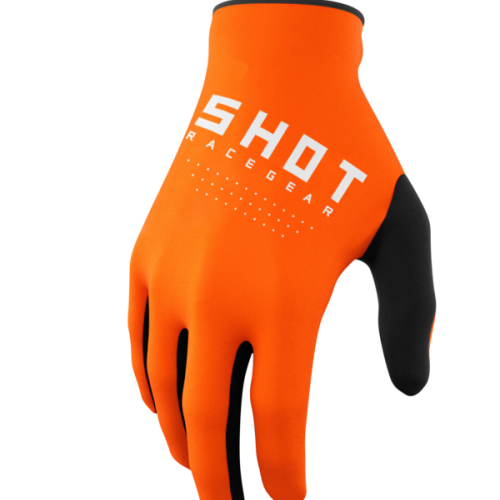 GUANTES SHOT KID RAW NARANJA