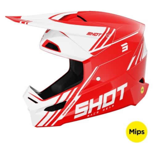CASCO SHOT RACE SPRINT ROJO BRILLO