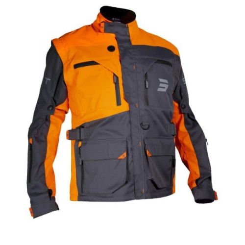 CHAQUETA SHOT RACETECH GRIS-NARANJA