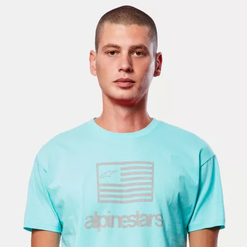 CAMISETA ALPINESTARS FLAG TEE AGUAMARINA