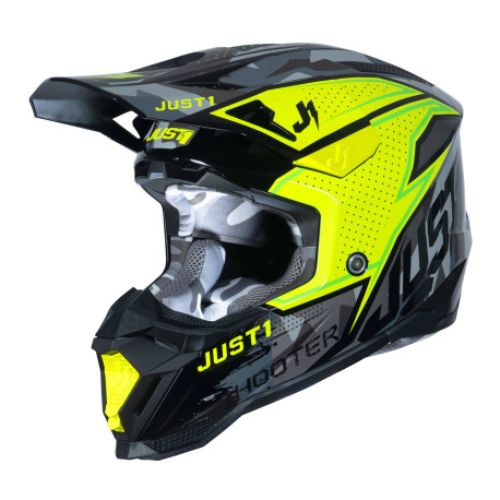 CASCO JUST1 J-40 SHOOTER CAMO FLUOR NEGRO